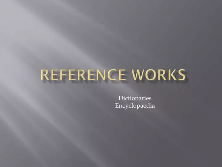 reference works