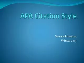 APA Citation Style