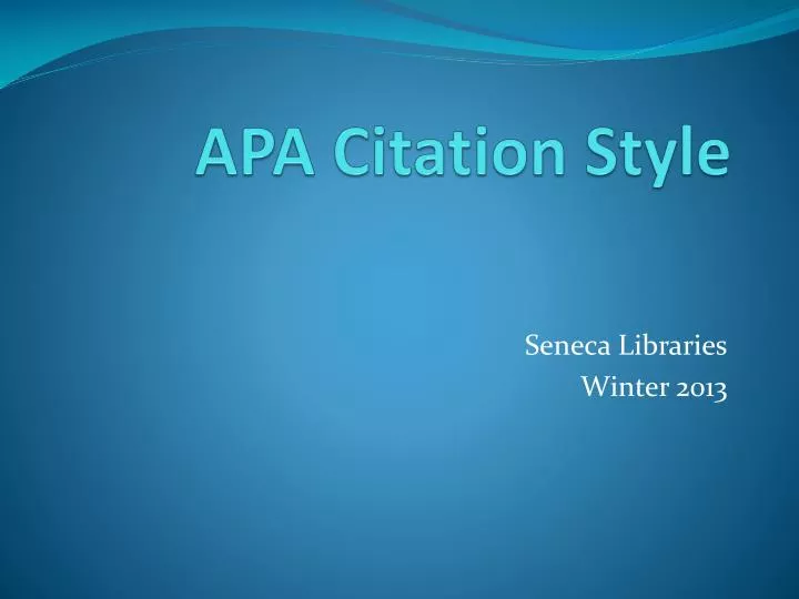 apa citation style