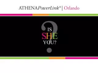 Is SHE you?