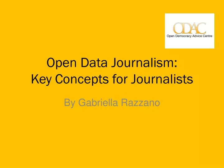 open data journalism key concepts for journalists
