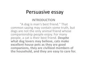 Persuasive essay