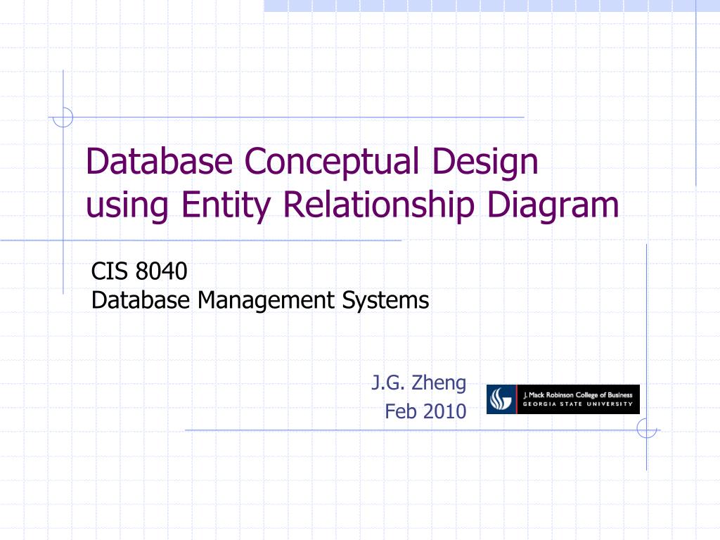 PPT - Database Conceptual Design using Entity Relationship Diagram ...