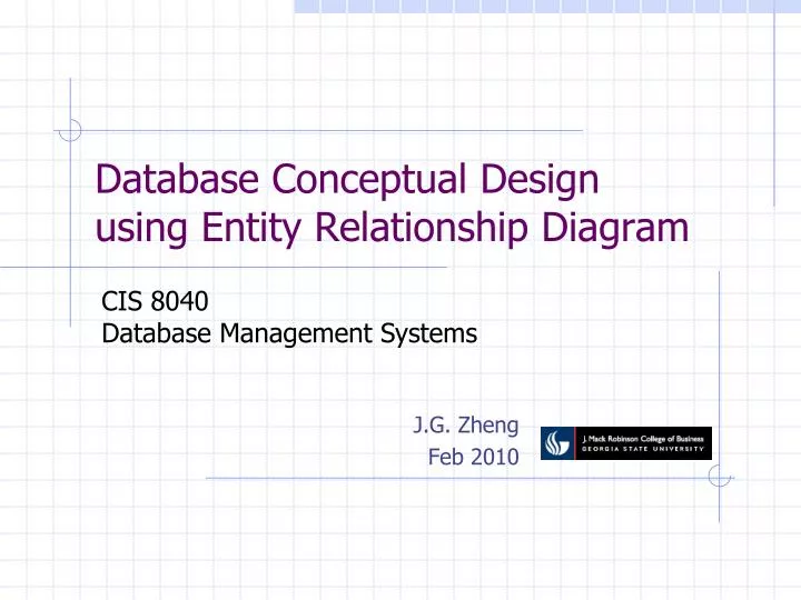 database conceptual design using entity relationship diagram