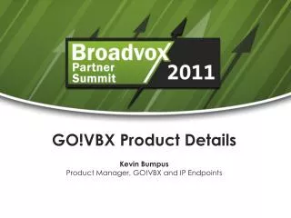 GO!VBX Product Details