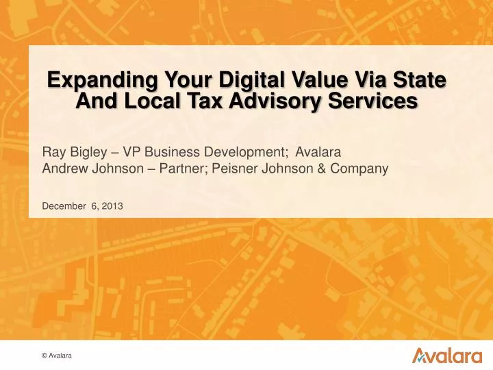 expanding your digital value via state and local tax advisory services