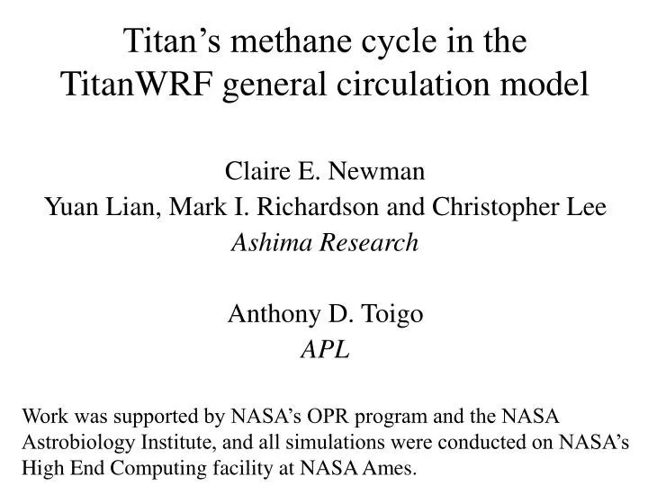 titan s methane cycle in the titanwrf general circulation model