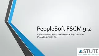 PeopleSoft FSCM 9.2