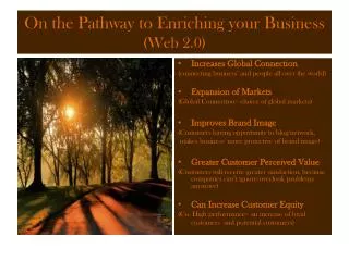 On the Pathway to Enriching your Business (Web 2.0)