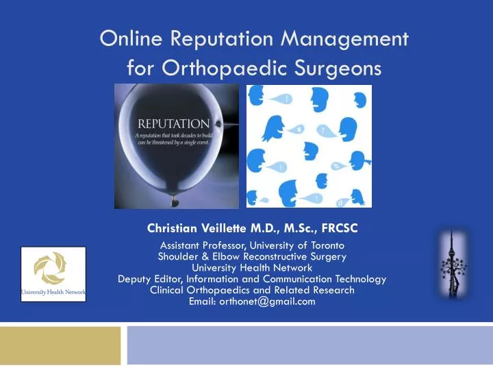online reputation management for orthopaedic surgeons