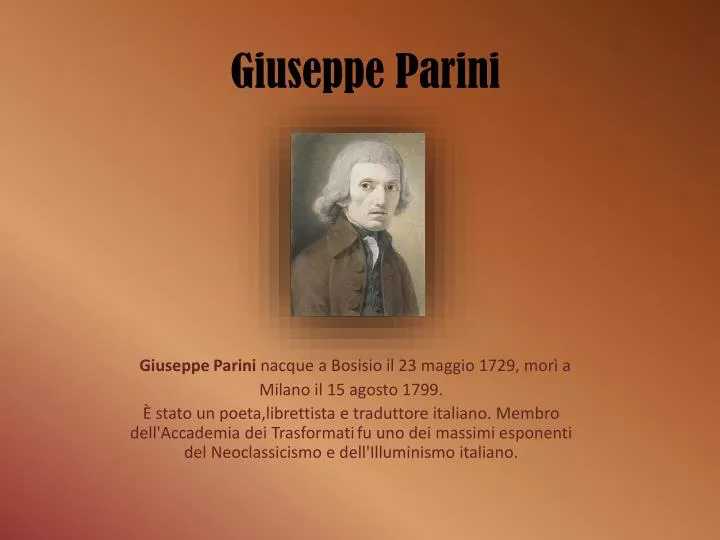 giuseppe parini