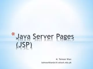 Java Server Pages (JSP)