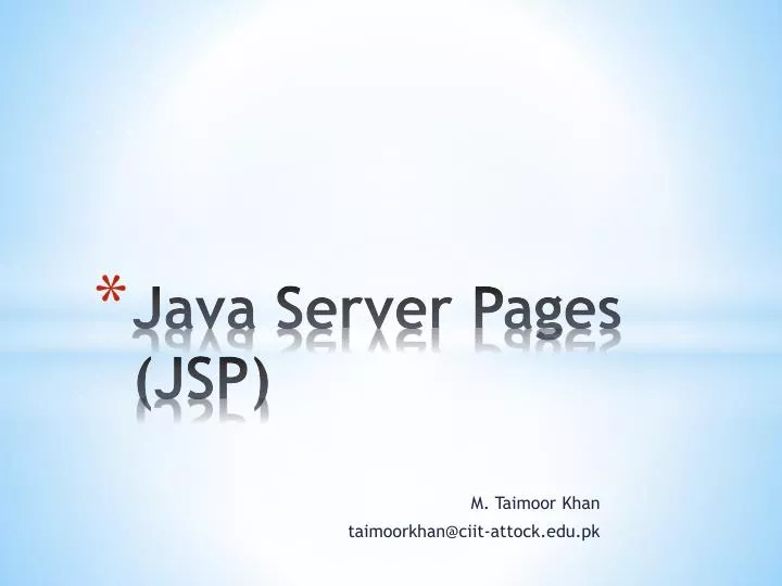 java server pages jsp