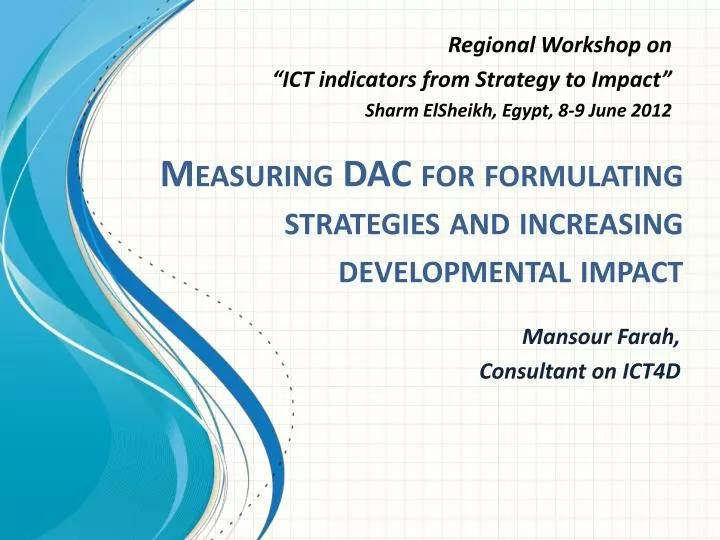 measuring dac for formulating strategies and increasing developmental impact