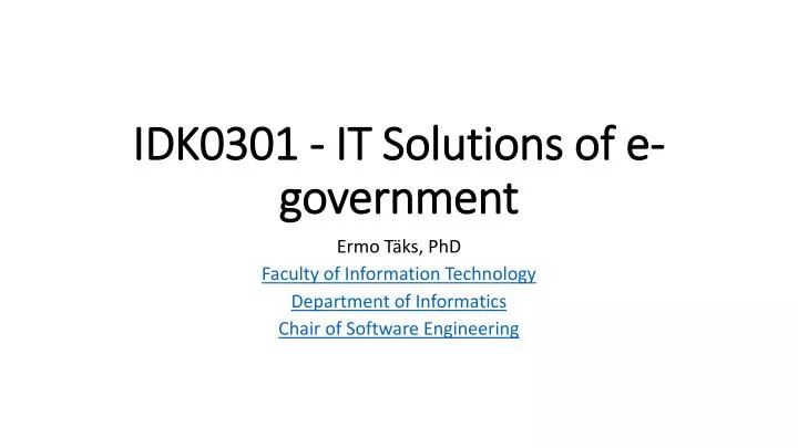 idk0301 it solutions of e government