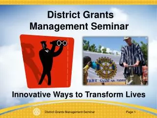 District Grants Management Seminar
