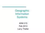 Geographic Information Systems - slide 1