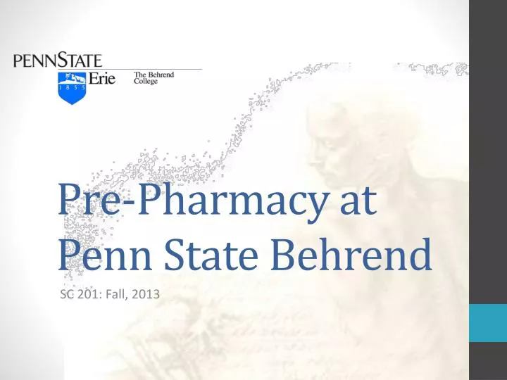 pre pharmacy at penn state behrend