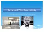 Advanced Web Accessibility - slide 1