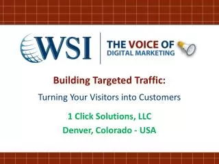 Building Targeted Traffic: