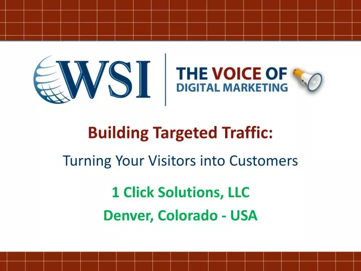 building targeted traffic