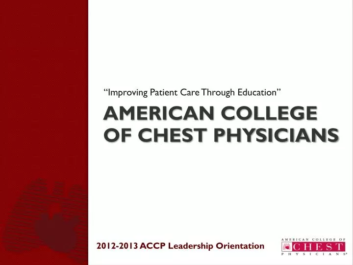 american college of chest physicians