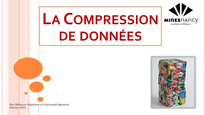 la compression de donn es