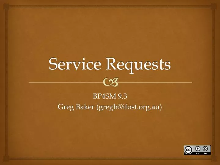 service requests