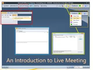 An Introduction to Live Meeting