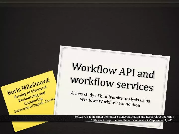 workflow api and workflow services