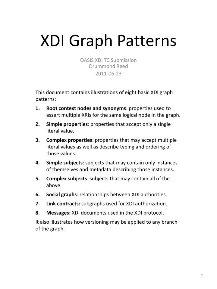 xdi graph patterns