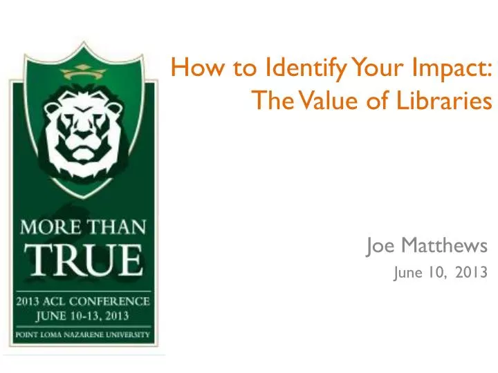 how to identify your impact the value of libraries