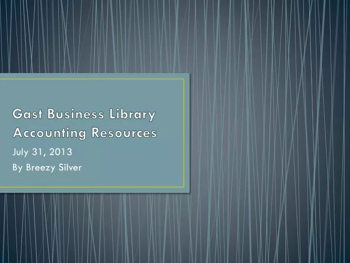 gast business library accounting resources