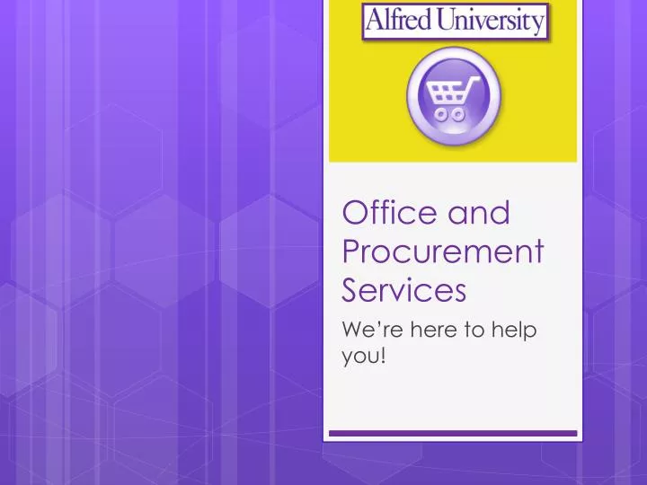 office and procurement services