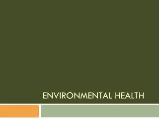 environmental health