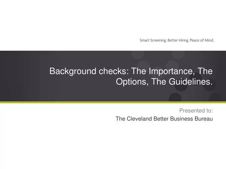 background checks the importance the options the guidelines