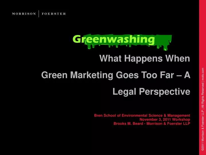 what happens when green marketing goes too far a legal perspective