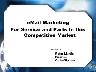 eMail Marketing For Service and Parts In this Competitive Market