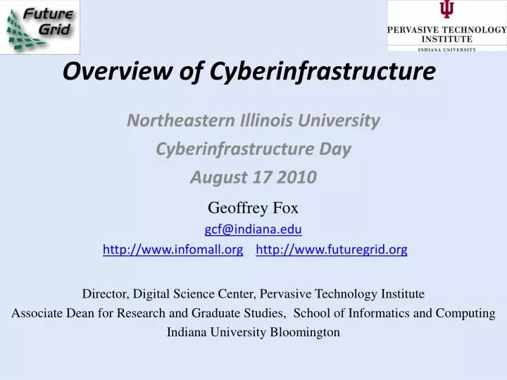 overview of cyberinfrastructure