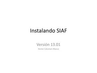 instalando siaf