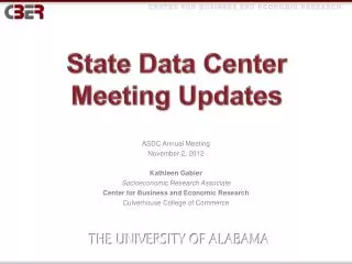 State Data Center Meeting Updates