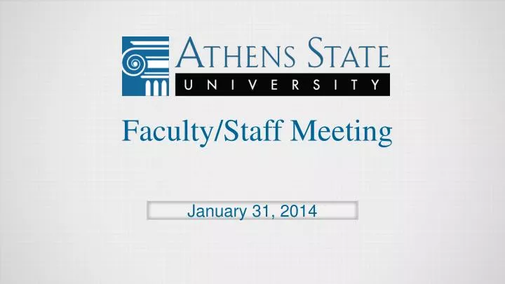 faculty staff meeting