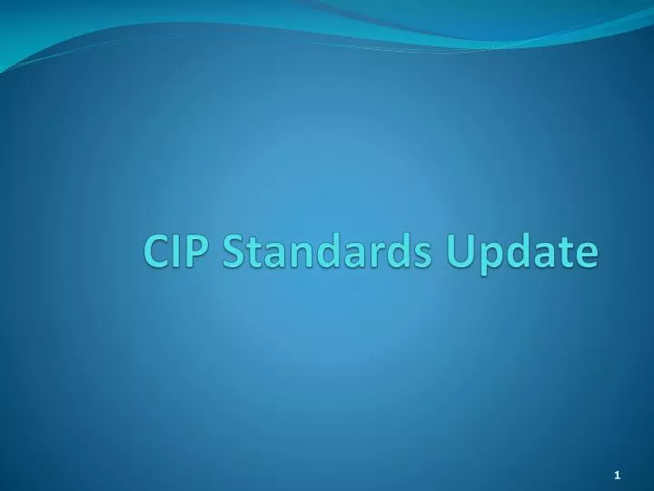 cip standards update