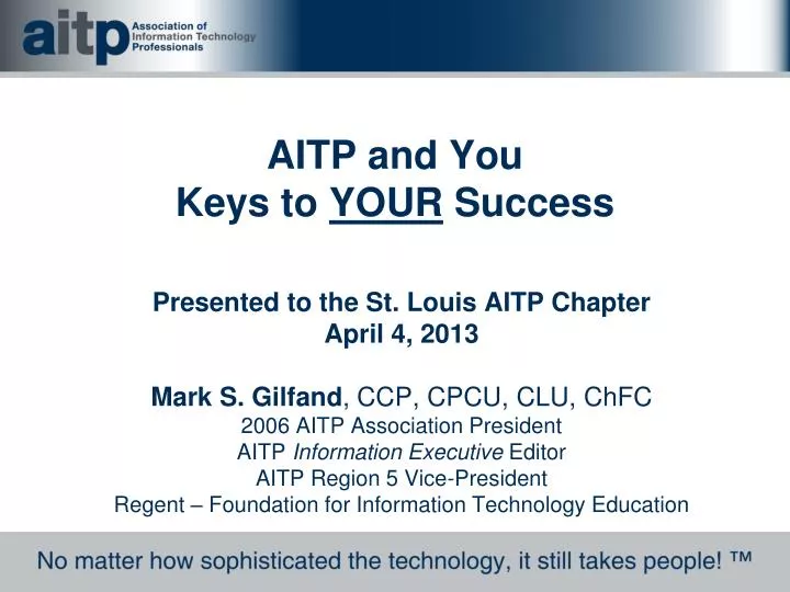 aitp and you keys to your success