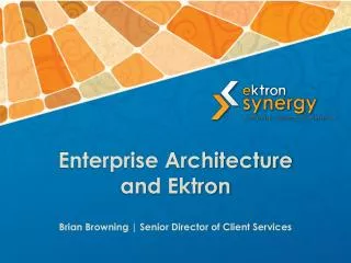 Enterprise Architecture and Ektron
