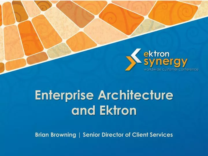 enterprise architecture and ektron