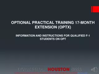 University Center North, Room 203, Houston , TX 77204-3024 ? Phone: (713) 743-5065 ? Fax: (713) 743-5079 ? http://i