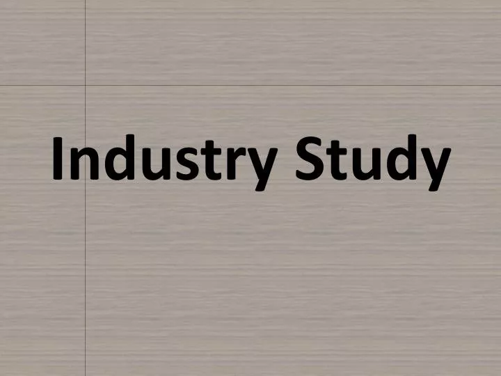 industry study