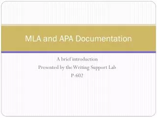MLA and APA Documentation
