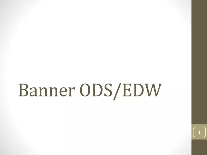 banner ods edw